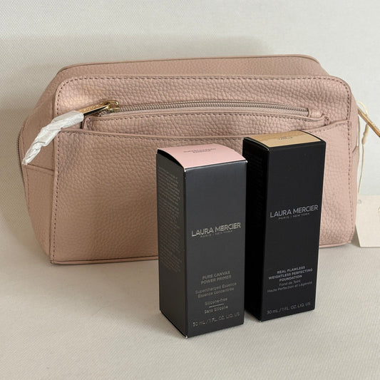 laura mercier primer & foundation set with pouch