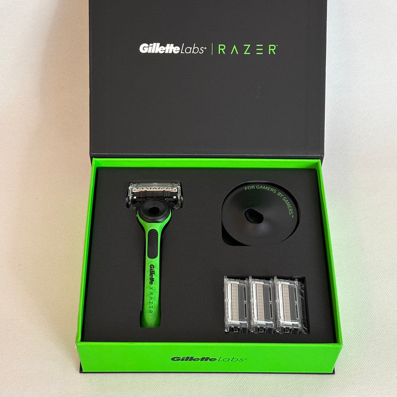 gillette labs razer set ( blade refill x 4 + stand)