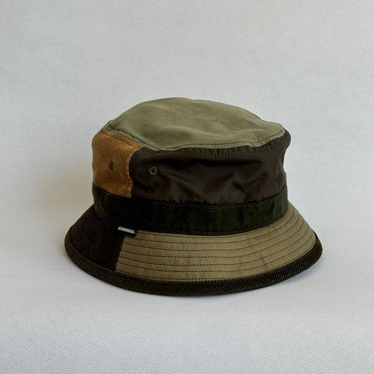 neighborhood corduroy patchwork bucket hat