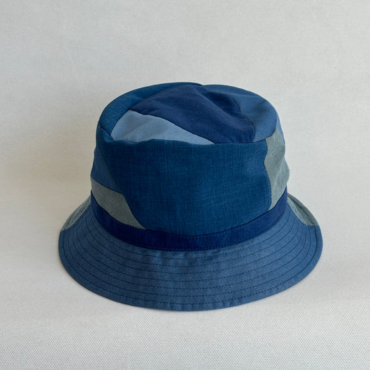 ca4la blue collage bucket hat