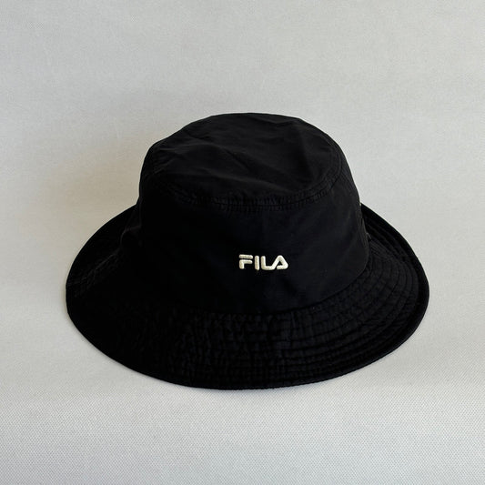 fila black logo bucket hat