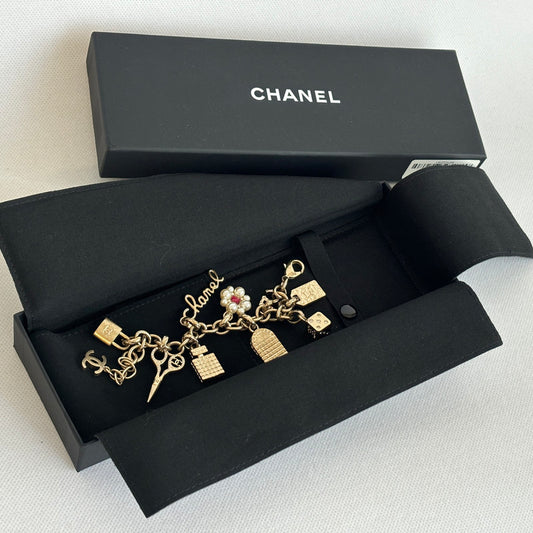 chanel golden charm bracelet