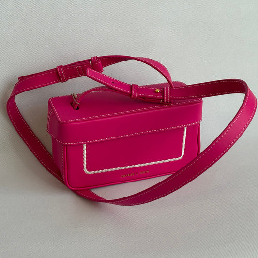 charles & keith pink box bag