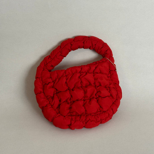 cos red waffle mini handbag