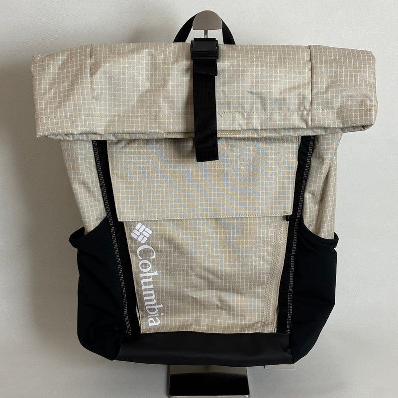 columbia beige grid backpack