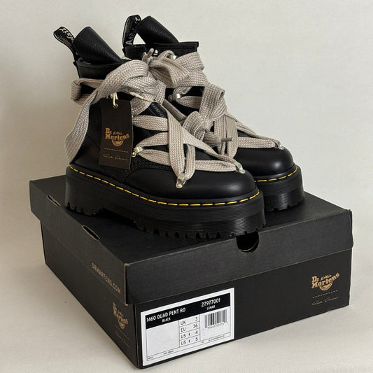 dr. martens Rick Owens x 1460 Quad Sole Pentagram Jumbo Lace Boot