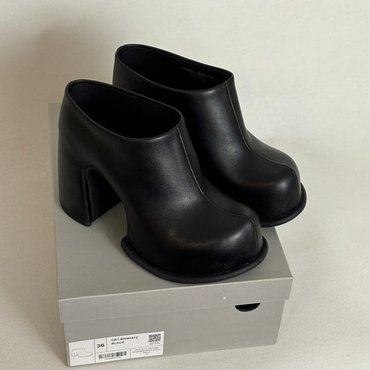 charles & keith black leather ankle boots