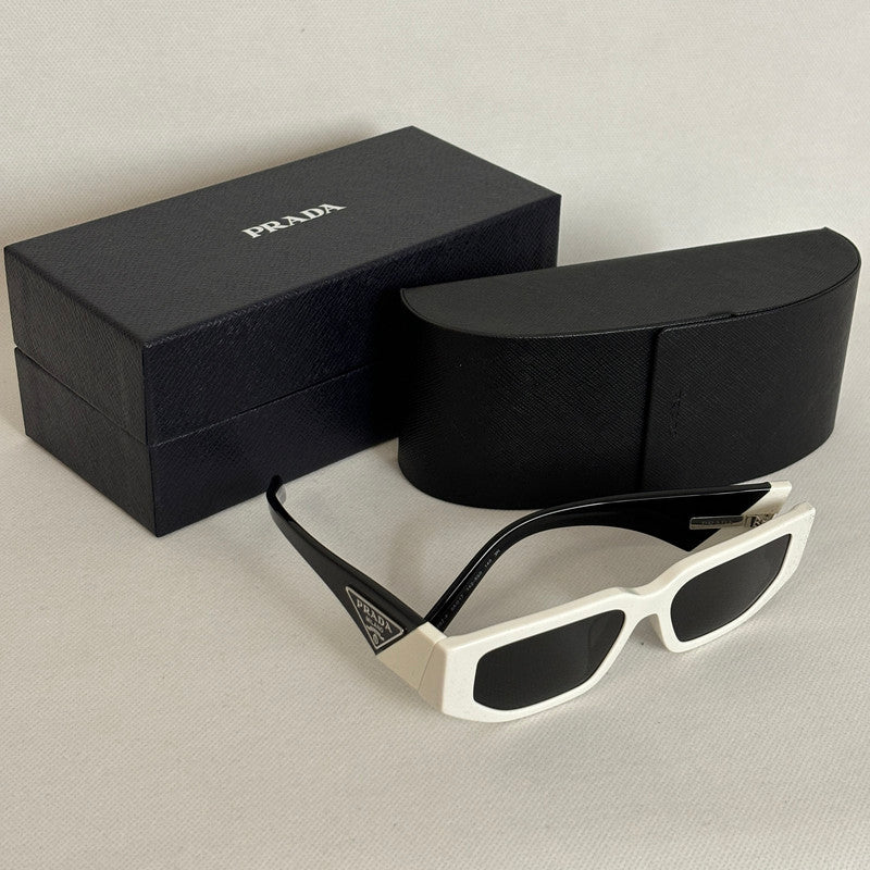 prada WHITE SYMBOLE SQUARE-FRAME SUNGLASSES