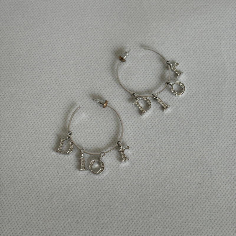 christian dior loop earrings