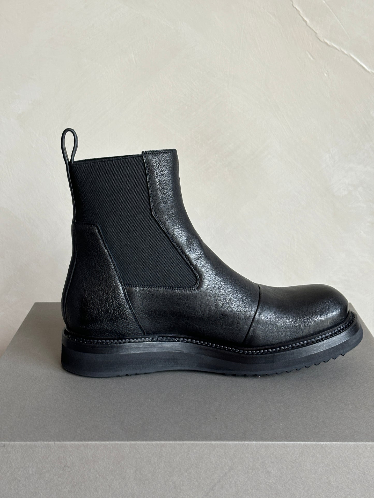 RICK OWENS Black Creeper Chelsea Boots