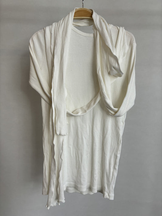 jw anderson white super long sleeve top