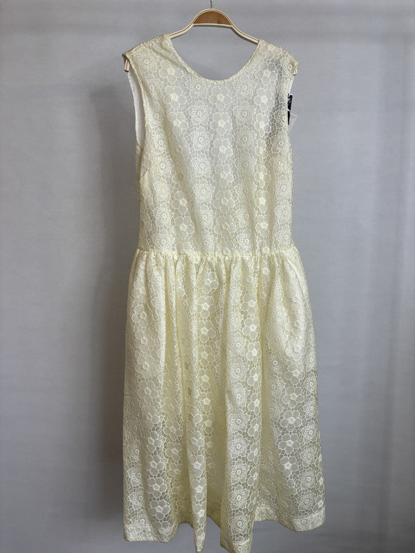 simone rocha cream floral dress