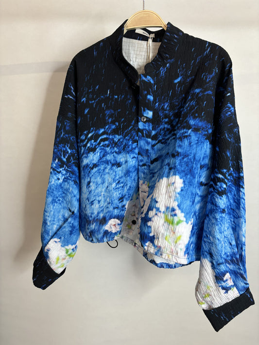 initial creased print jacket