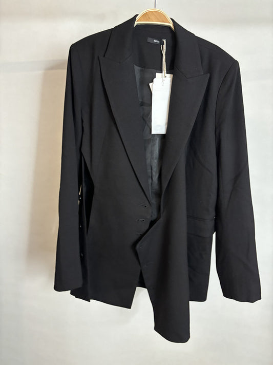 initial black blazer