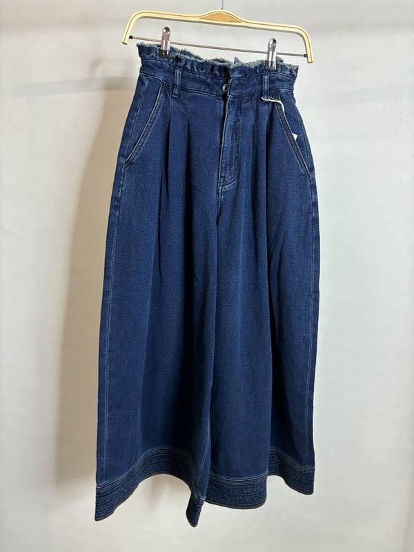 initial denim wide pants