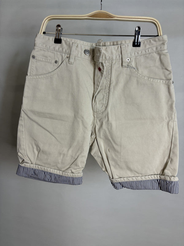 dsquared ivory denim shorts