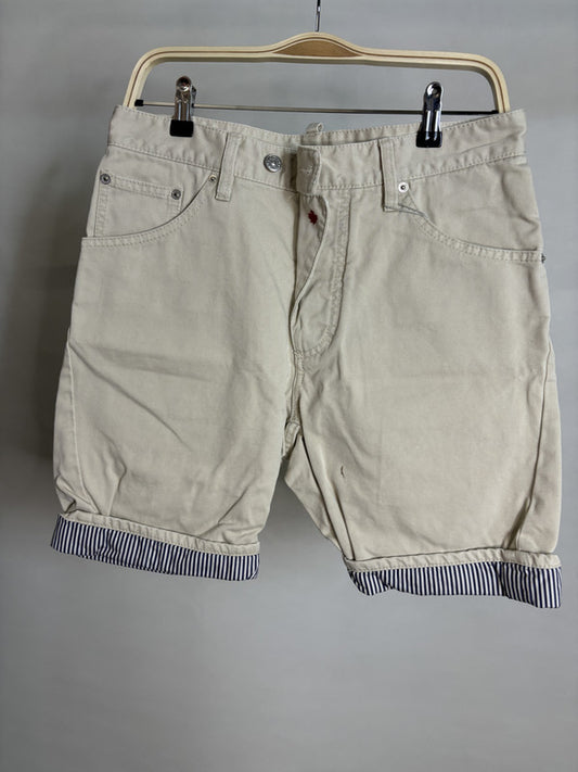 dsquared ivory denim shorts