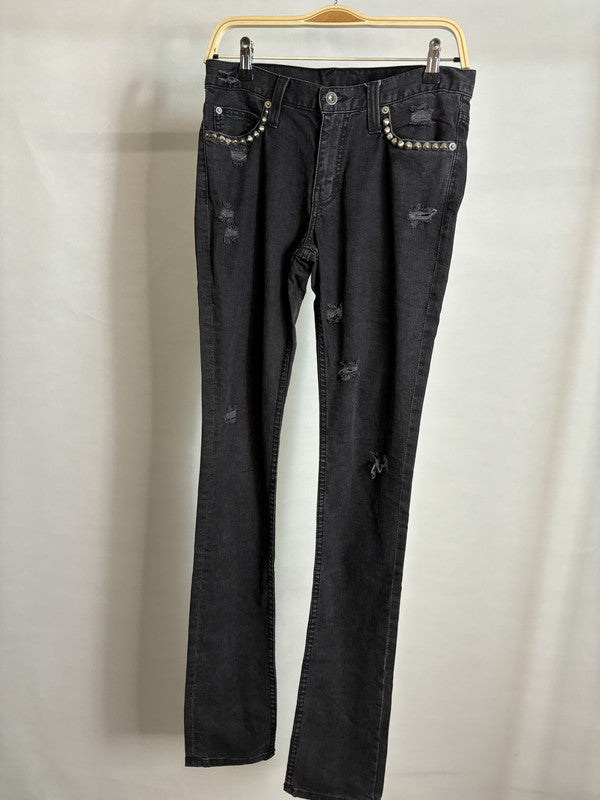 bess studded denim pants