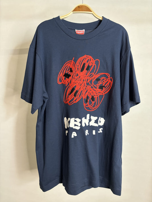 kenzo navy embroidery tee