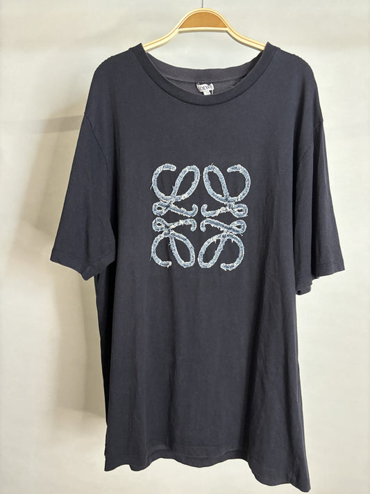 loewe navy tee denim logo