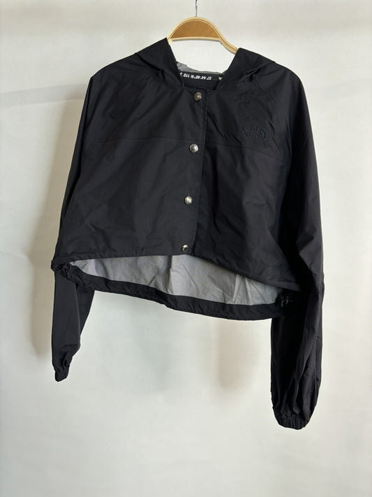 the north face black crop hooded jacket