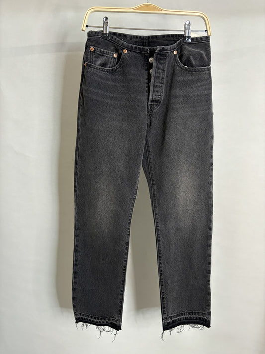 levi's black washed denim pants