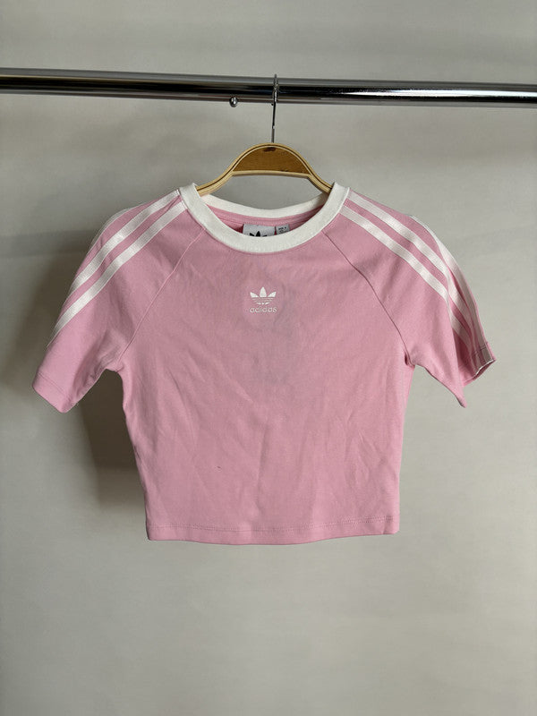 adidas pink crop top