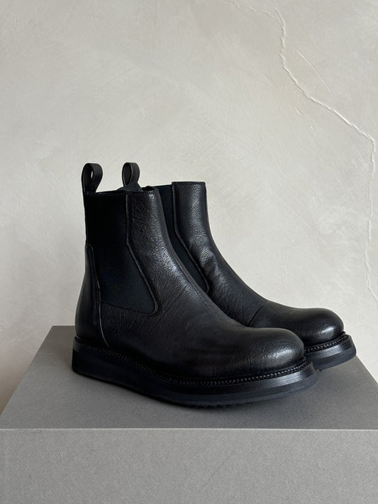 RICK OWENS Black Creeper Chelsea Boots