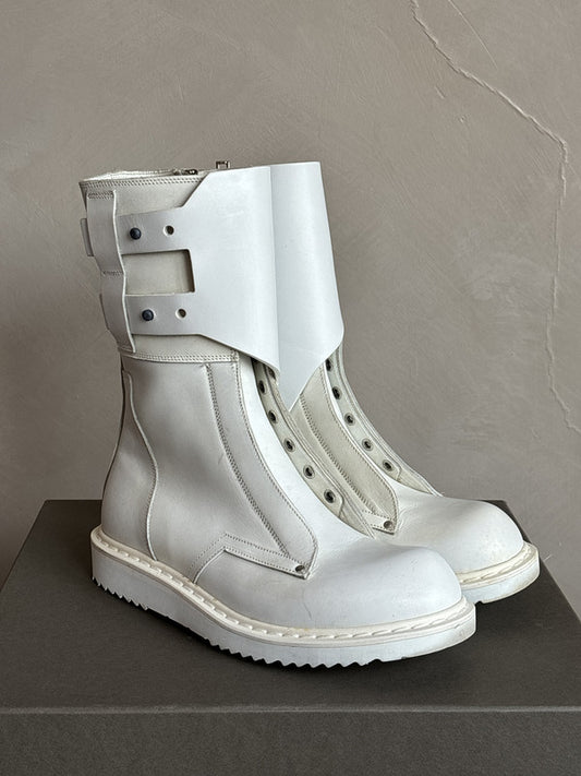 RICK OWENS Mountain Runway Military Combat Leather Boots