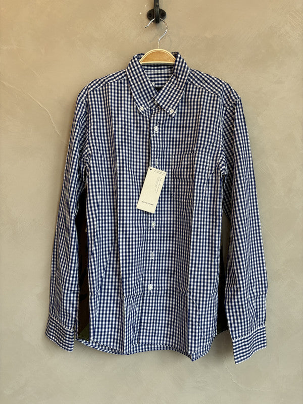 sophnet navy checked shirt