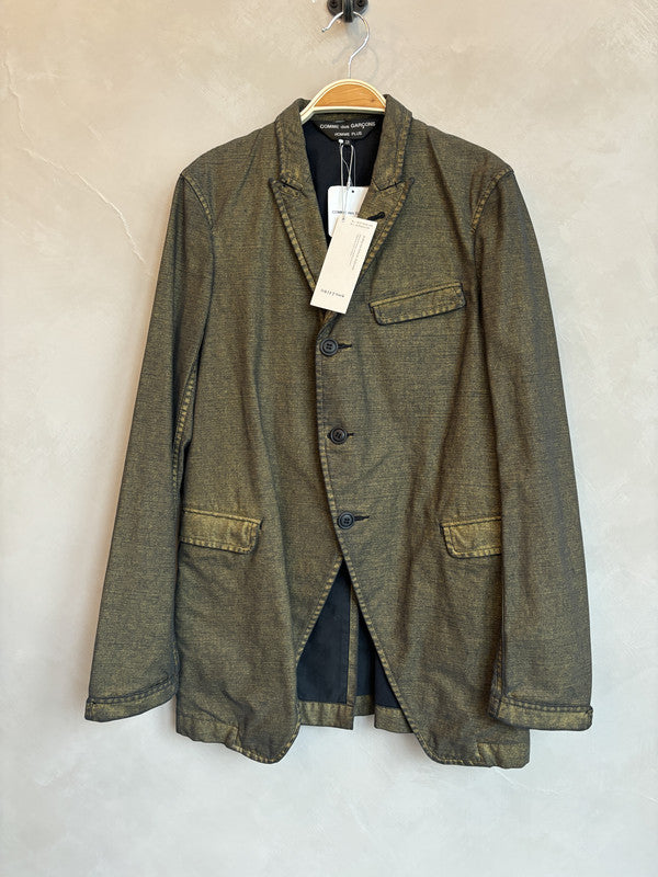 comme des garcon homme plus heather gold blazer