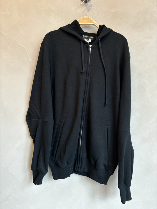 comme des garcon homme plus Black hooded zip up jacket