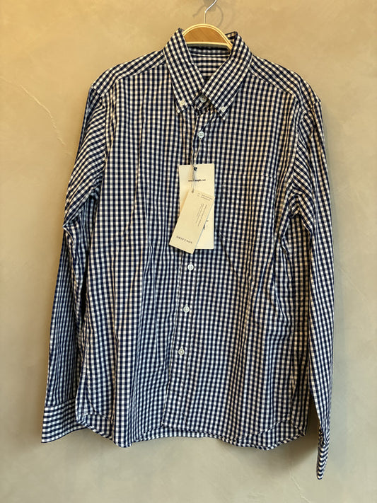 sophnet navy checked shirt