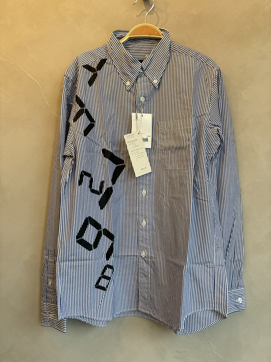 sophnet navy stripe shirt