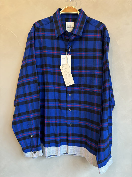 uniform experiment blue checked shirt