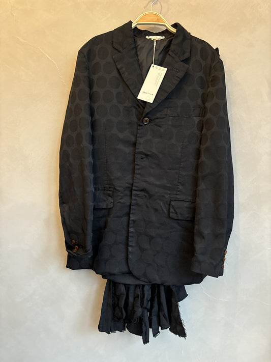 comme des garcon homme plus black polka blazer