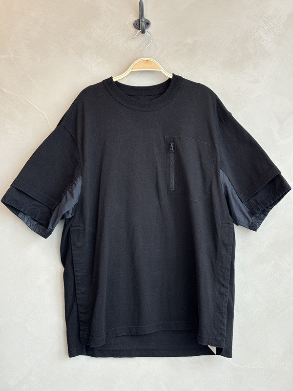 sacai black pocket tee