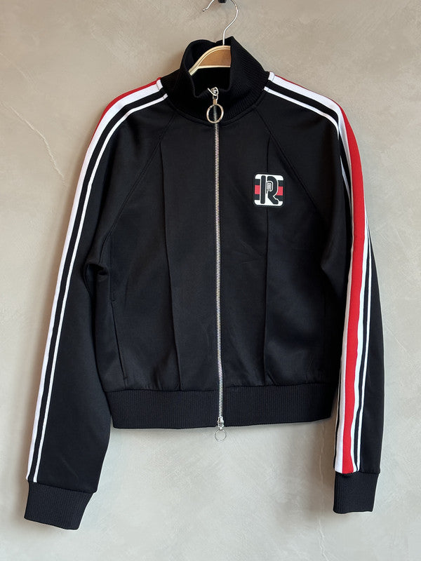 RABANNE x H&M black stripe zip jacket