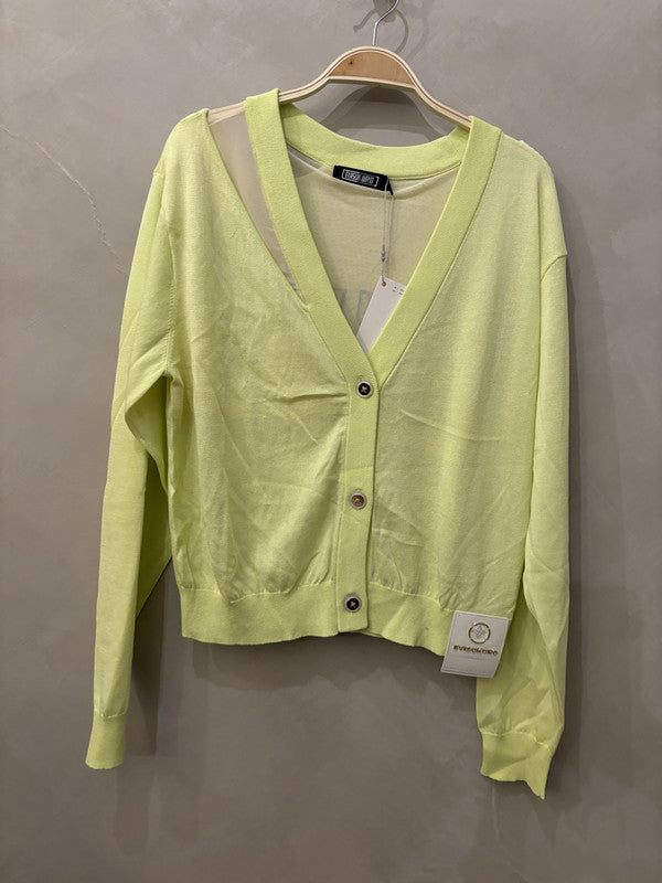 evisu kuro yellow cardigan