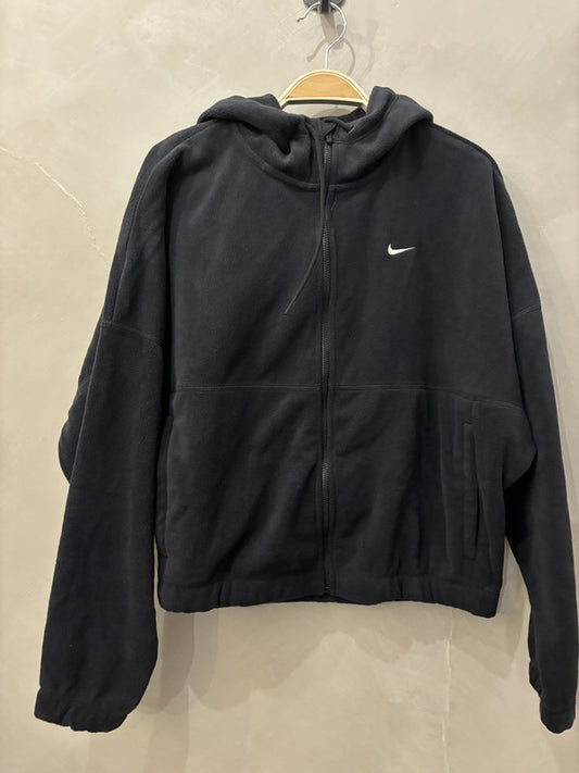 nike black fleece hooded jacket