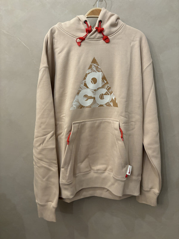 nike ACG beige logo hoodie