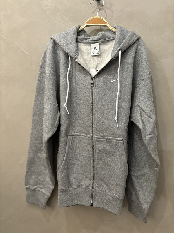 nike grey hooded zip jacket