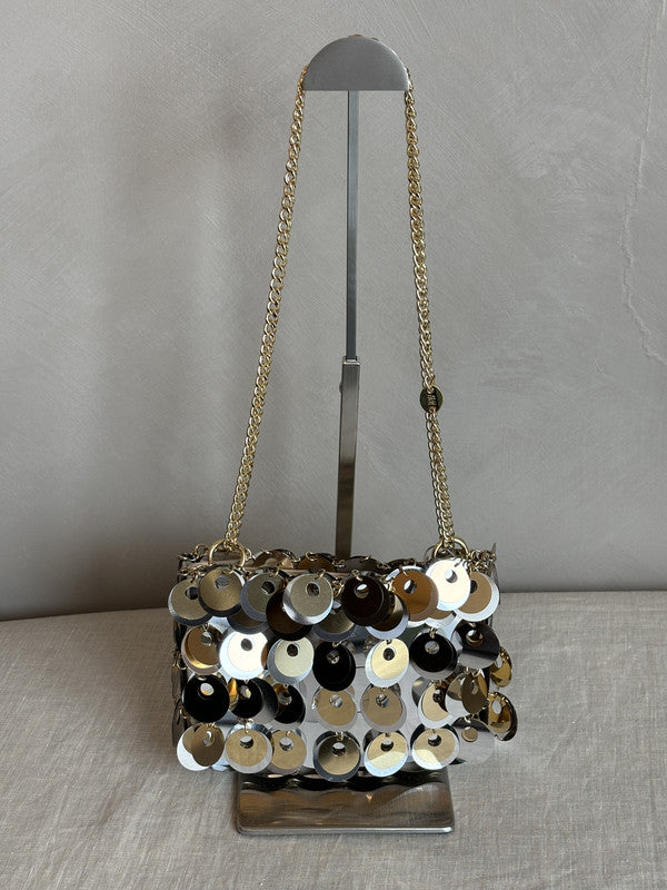 RABANNE x H&M disc embellished bags