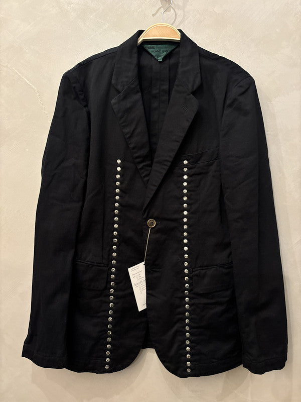 comme des garcon homme plus ever green black studded blazer