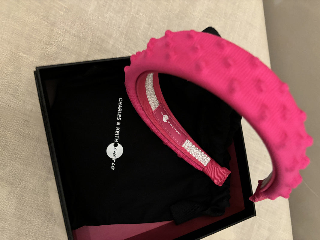 charles & keith x chet lo Fuchsia Textured Headband