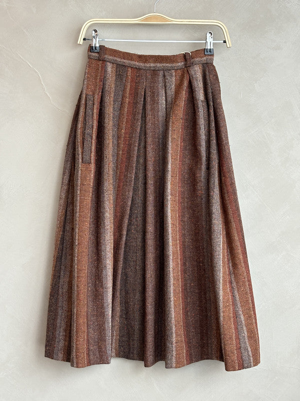 / vintage wool stripe skirt