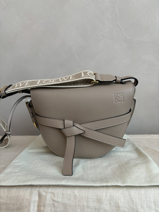 loewe Small Gate bag in soft calfskin and jacquard