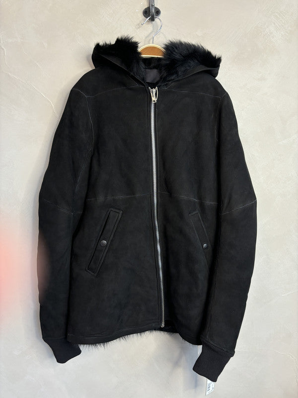 RICK OWENS Suede Hooded Jacket