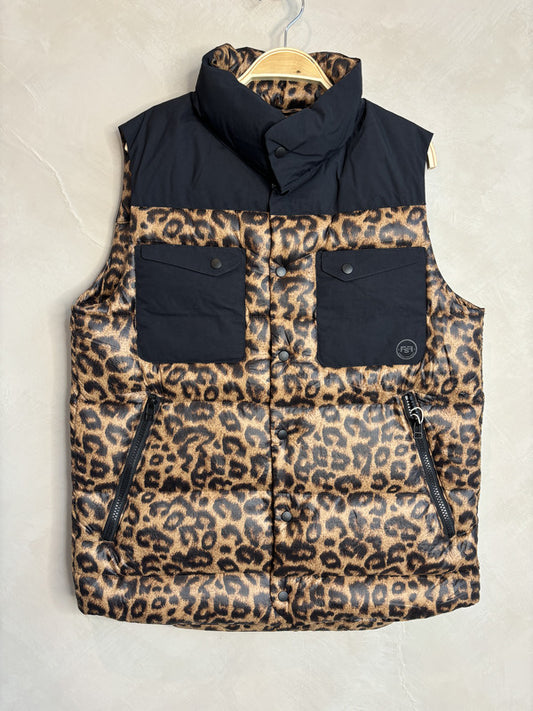 sophnet x fragment leopard down vest jacket