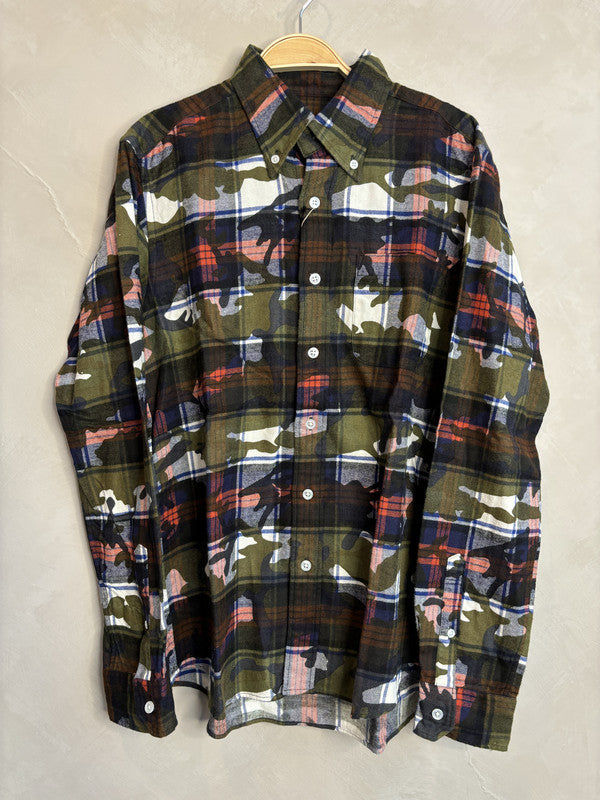 sophnet camo checked flannel shirt